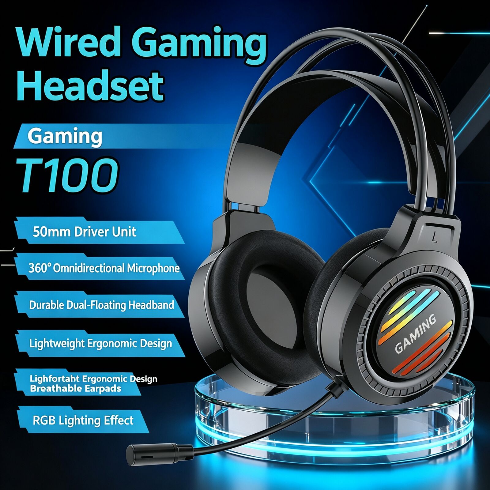 Esports Gaming Video - T100 E-sports Wired Gaming Headphone Suspension