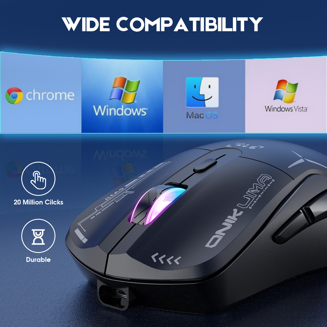 ONIKUMA CW917 Wireless Gaming  - Es5 Esports Rgb Gaming Mouse review and price