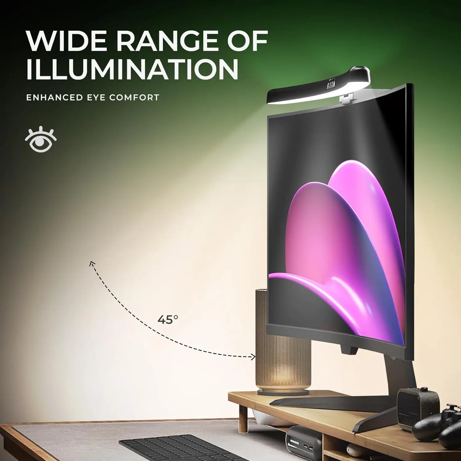 Monitor Light Bar Curved with  - Gaming Monitor Curved review and price