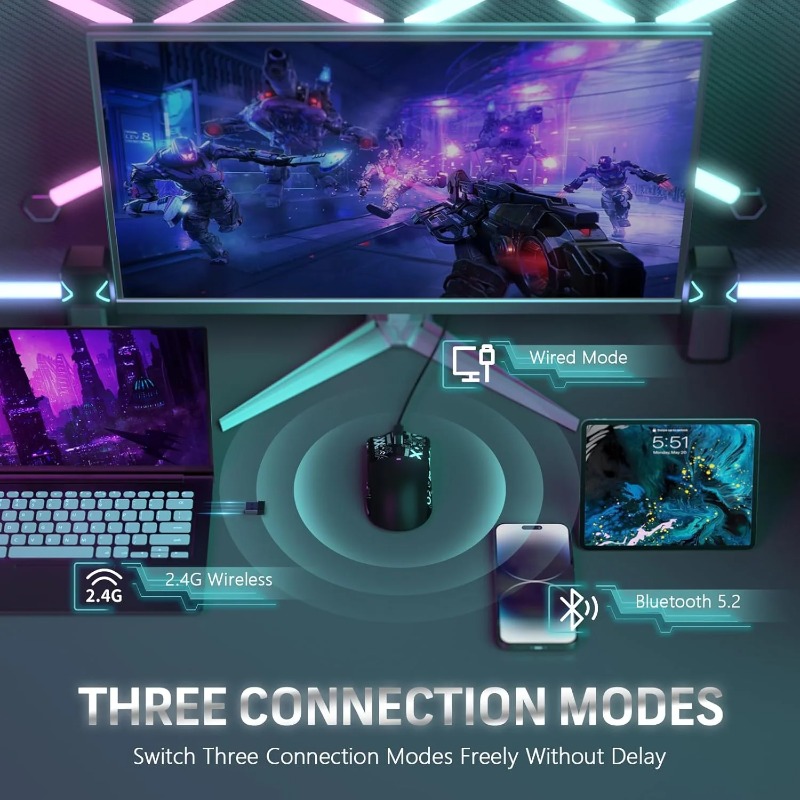 ATTACK SHARK X11 Wireless Gami - Es5 Esports Rgb Gaming Mouse review and price