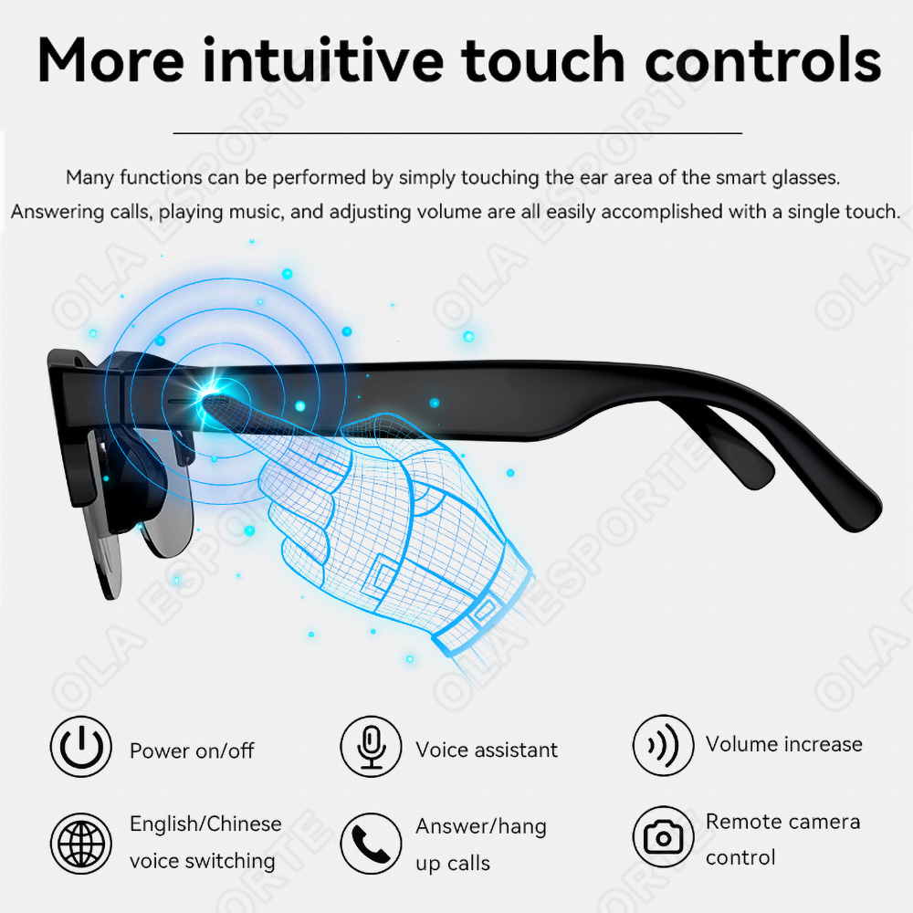 NEW Smart Glasses V5.3 Bluetoo - Esports Gaming Video review and price