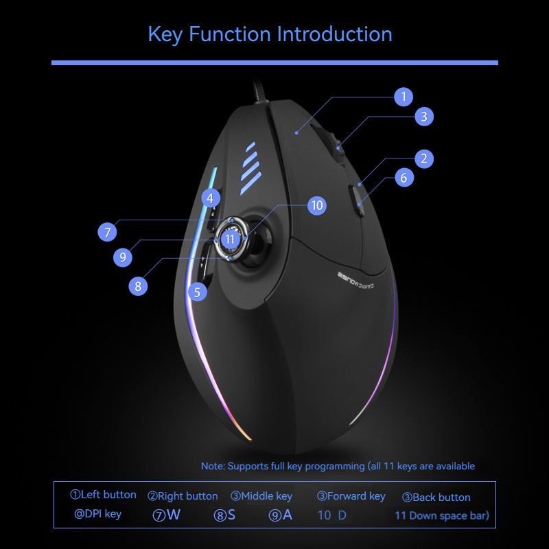 C-18 Vertical Gaming Mouse 100 - Es5 Esports Rgb Gaming Mouse review and price