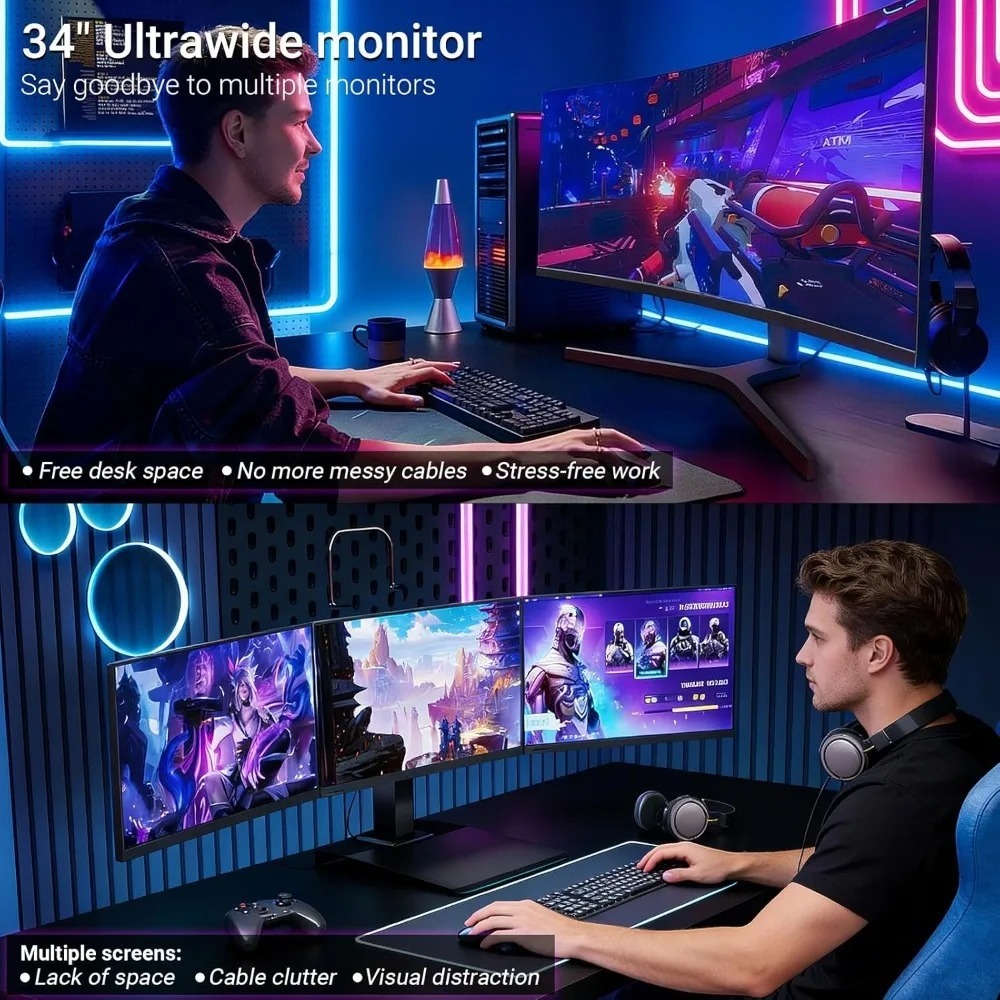 Garden 34 Inch Curved Gaming M - Gaming Monitor Curved review and price