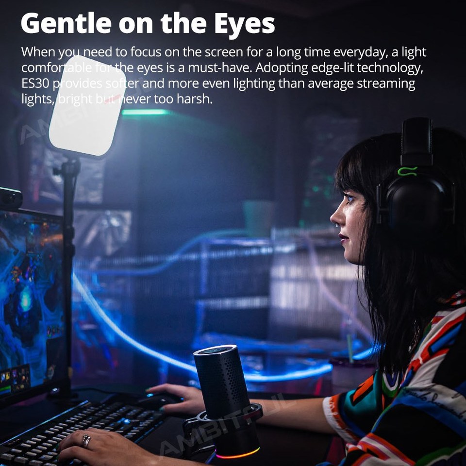 Godox LED Gaming Light ES30 E- - Esports Gaming Video review and price