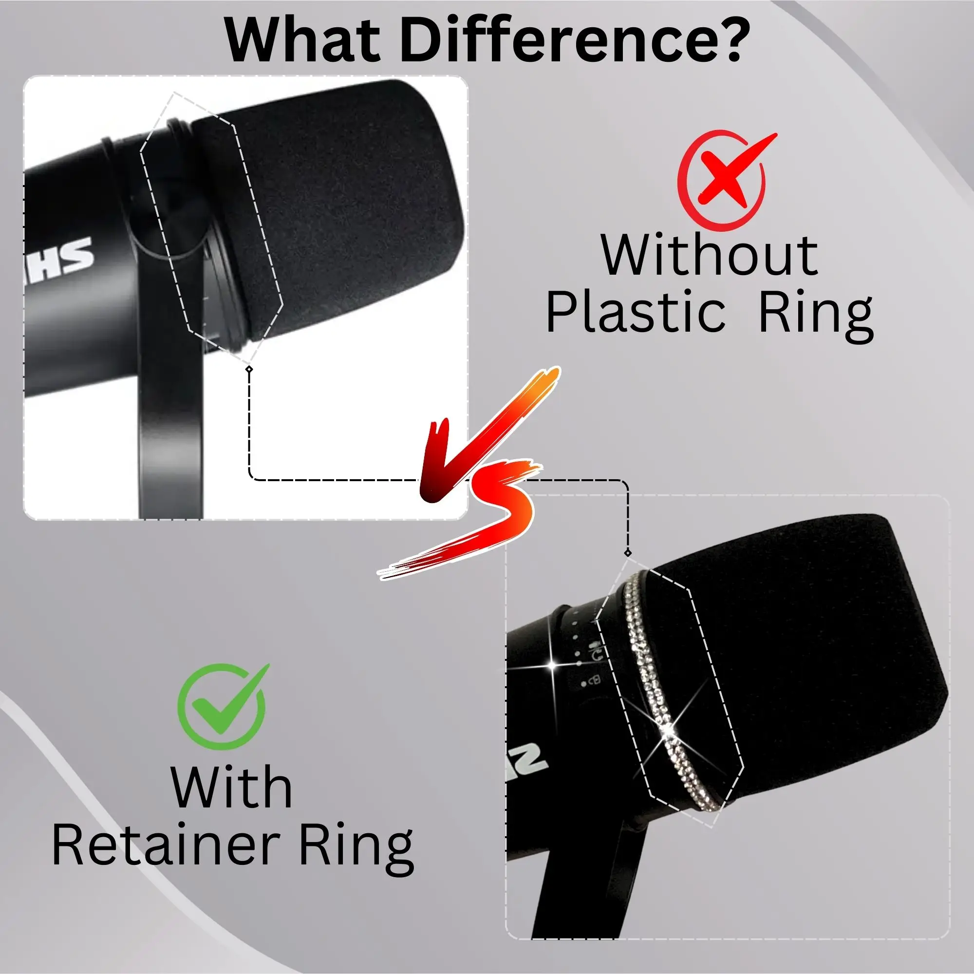 Sparkly MV7 Foam Pop Filter fo - Microphone Arm Boom review and price