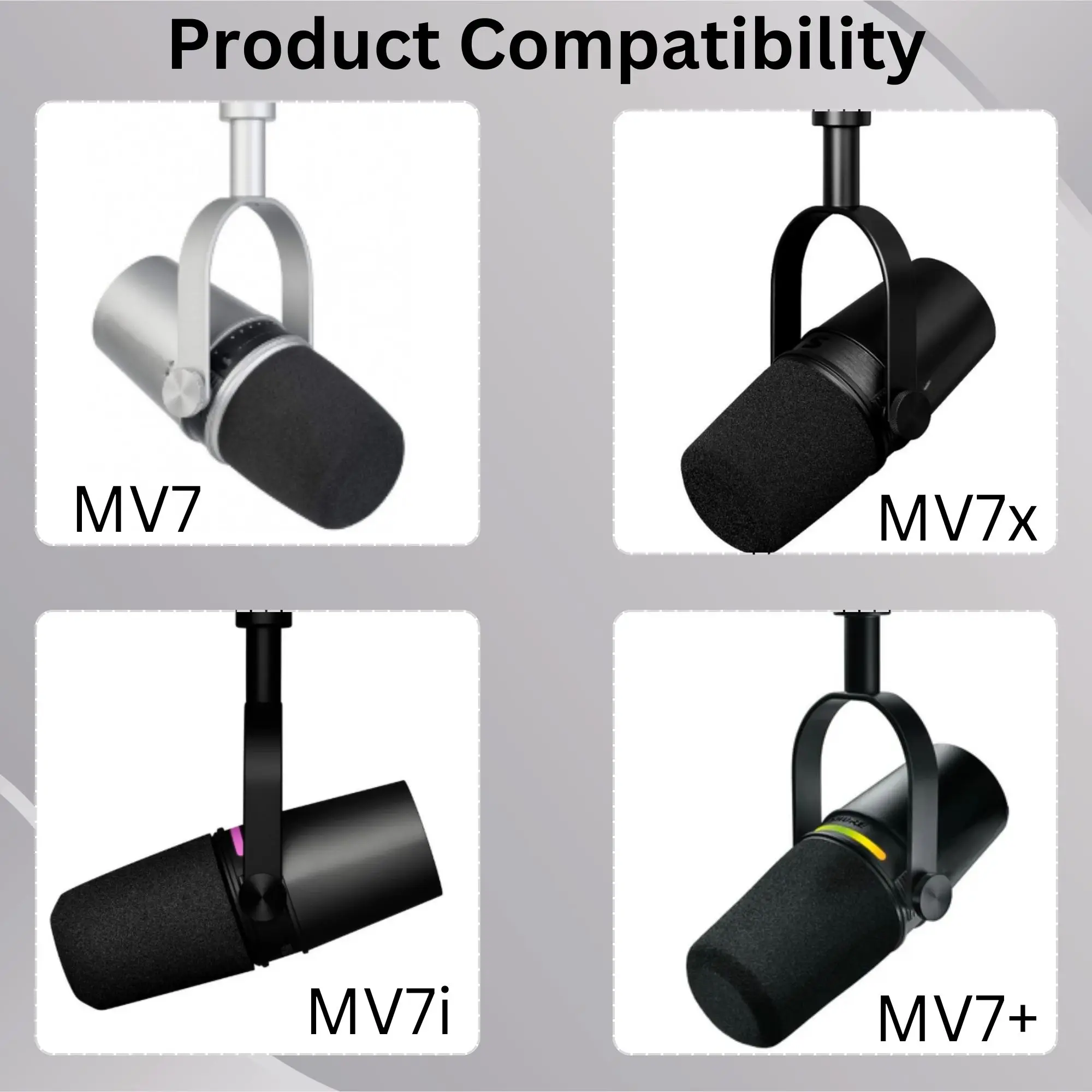 Sparkly MV7 Foam Pop Filter fo - Microphone Arm Boom review and price